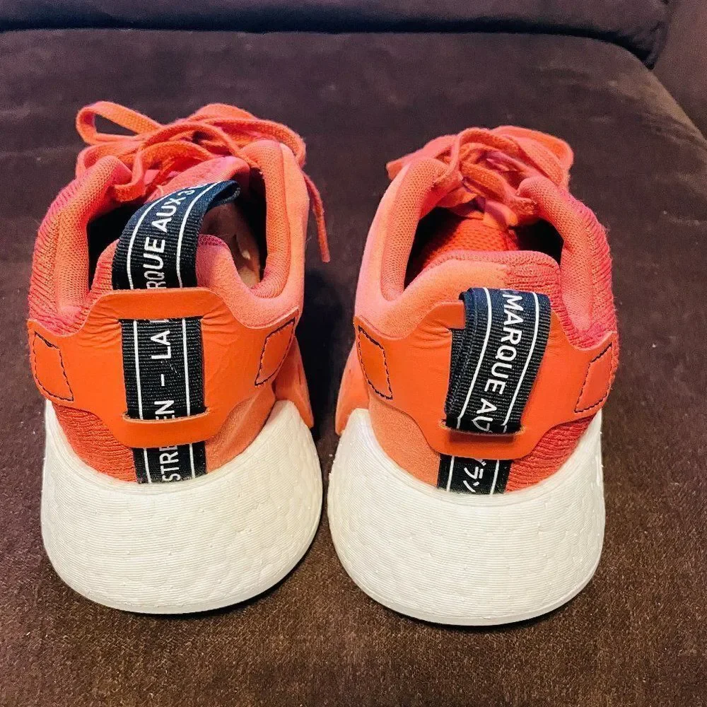 Excellent Condition Adidas Persimon Orange White NMD Womens 9 Mens 8 41 2/3 EUR